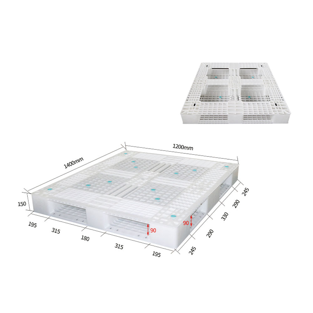 DDT1412 Lichtgewicht en duurzame kunststof pallet 